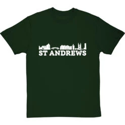 St Andrews Landmarks T-Shirt -Tshirt Store st andrews landmarks tshirt 2 bottlegreentshirt