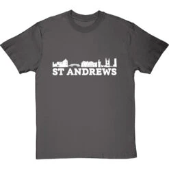 St Andrews Landmarks T-Shirt -Tshirt Store st andrews landmarks tshirt 2 charcoaltshirt