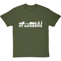 St Andrews Landmarks T-Shirt -Tshirt Store st andrews landmarks tshirt 2 olivetshirt