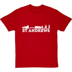 St Andrews Landmarks T-Shirt -Tshirt Store st andrews landmarks tshirt 2 redtshirt