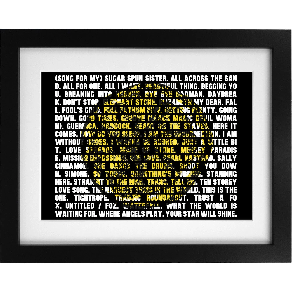 The Stone Roses Songs Art Print 1 The Stone Roses Songs Art Print