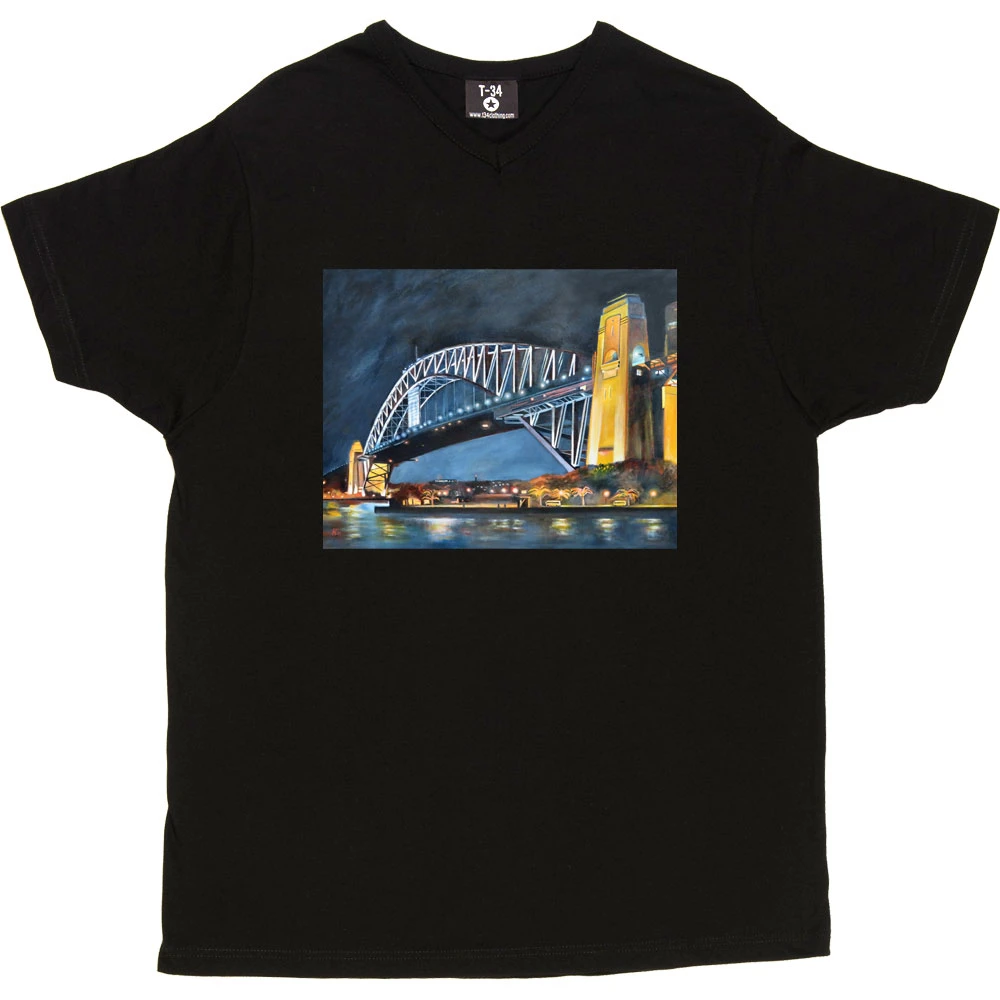 Sydney Harbour Bridge By Hadrian Richards T-Shirt 3 Sydney Harbour Bridge By Hadrian Richards T-Shirt - Image 3