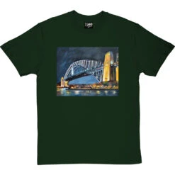Sydney Harbour Bridge By Hadrian Richards T-Shirt 21 Sydney Harbour Bridge By Hadrian Richards T-Shirt -Tshirt Store sydney harbour bridge tshirt bottlegreentshirt