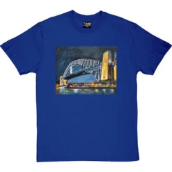 Sydney Harbour Bridge By Hadrian Richards T-Shirt 19 Sydney Harbour Bridge By Hadrian Richards T-Shirt -Tshirt Store sydney harbour bridge tshirt royalbluetshirt