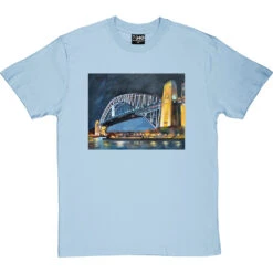 Sydney Harbour Bridge By Hadrian Richards T-Shirt 18 Sydney Harbour Bridge By Hadrian Richards T-Shirt -Tshirt Store sydney harbour bridge tshirt skybluetshirt