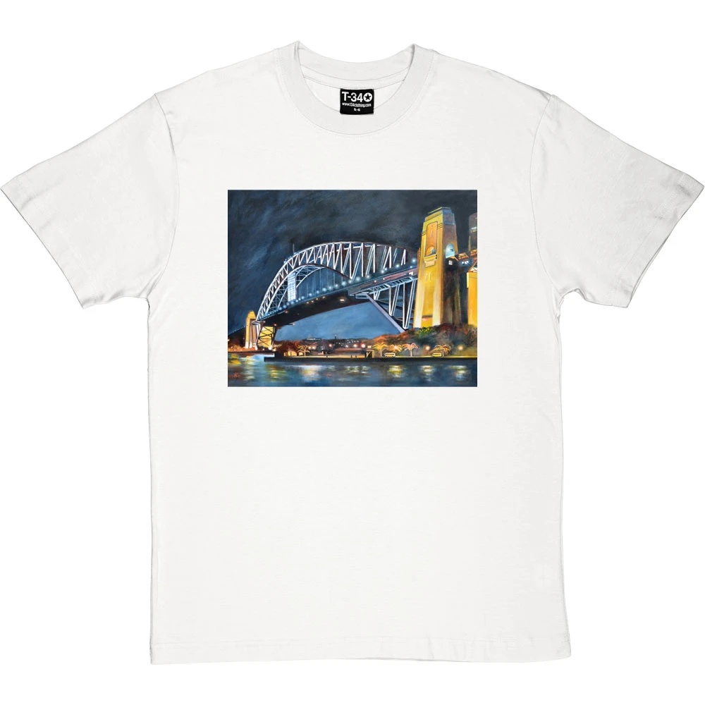Sydney Harbour Bridge By Hadrian Richards T-Shirt 2 Sydney Harbour Bridge By Hadrian Richards T-Shirt - Image 2