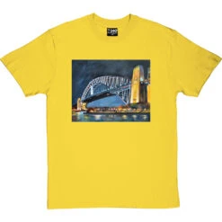 Sydney Harbour Bridge By Hadrian Richards T-Shirt 29 Sydney Harbour Bridge By Hadrian Richards T-Shirt -Tshirt Store sydney harbour bridge tshirt yellowtshirt