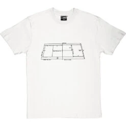 Tennis Court Diagram T-Shirt -Tshirt Store tennis court tshirt 1 whitetshirt