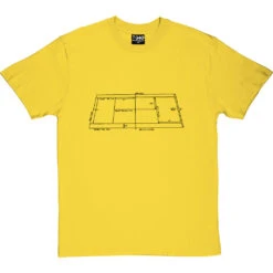 Tennis Court Diagram T-Shirt -Tshirt Store tennis court tshirt 1 yellowtshirt
