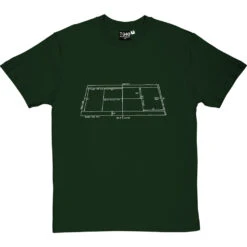 Tennis Court Diagram T-Shirt -Tshirt Store tennis court tshirt 2 bottlegreentshirt