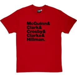 The Byrds Line-Up T-Shirt -Tshirt Store the byrds tshirt 1 redtshirt