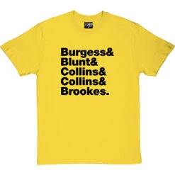 The Charlatans Line-Up T-Shirt -Tshirt Store the charlatans line up tshirt 1 yellowtshirt