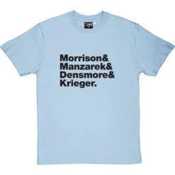 The Doors Line-Up T-Shirt -Tshirt Store the doors tshirt 1 skybluetshirt