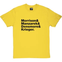 The Doors Line-Up T-Shirt -Tshirt Store the doors tshirt 1 yellowtshirt