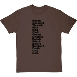 The Hobbit Line-Up T-Shirt -Tshirt Store the hobbit j r r tolkien line up tshirt 1 hazelnuttshirt