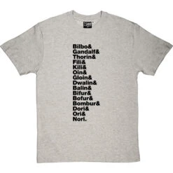 The Hobbit Line-Up T-Shirt -Tshirt Store the hobbit j r r tolkien line up tshirt 1 lightoxfordtshirt