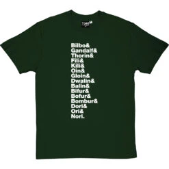 The Hobbit Line-Up T-Shirt -Tshirt Store the hobbit j r r tolkien line up tshirt 2 bottlegreentshirt