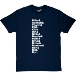 The Hobbit Line-Up T-Shirt -Tshirt Store the hobbit j r r tolkien line up tshirt 2 navybluetshirt