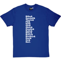 The Hobbit Line-Up T-Shirt -Tshirt Store the hobbit j r r tolkien line up tshirt 2 royalbluetshirt