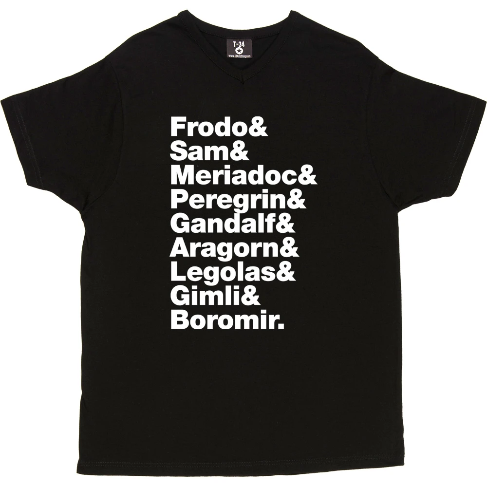 The Lord Of The Rings (The Nine Walkers) Line-Up T-Shirt 3 The Lord Of The Rings (The Nine Walkers) Line-Up T-Shirt - Image 3