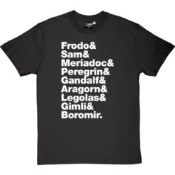 The Lord Of The Rings (The Nine Walkers) Line-Up T-Shirt 32 The Lord Of The Rings (The Nine Walkers) Line-Up T-Shirt -Tshirt Store the lord of the rings j r r tolkien line up tshirt 2 charcoaltshirt