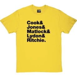 The Sex Pistols Line-Up T-Shirt -Tshirt Store the sex pistols tshirt 1 yellowtshirt