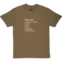 Things I Hate T-Shirt -Tshirt Store things i hate tshirt 2 olivetshirt