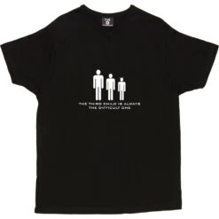 The Third Child Is Always The Difficult One T-Shirt -Tshirt Store thirdchild 2 black mens v neck tshirt