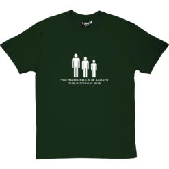 The Third Child Is Always The Difficult One T-Shirt -Tshirt Store thirdchild 2 bottlegreentshirt