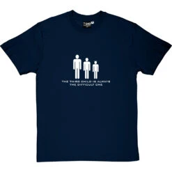 The Third Child Is Always The Difficult One T-Shirt -Tshirt Store thirdchild 2 navybluetshirt