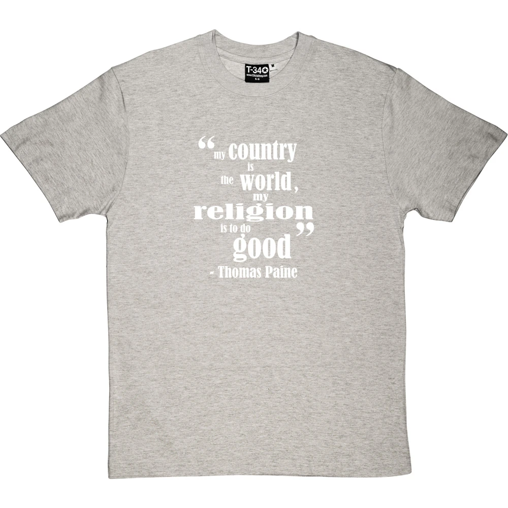 Thomas Paine "Religion" T-Shirt 1 Thomas Paine "Religion" T-Shirt