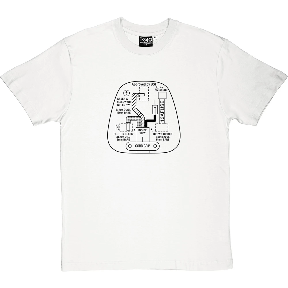 Three Pin Plug T-Shirt 4 Three Pin Plug T-Shirt - Image 4
