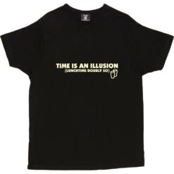 Time Is An Illusion (Lunchtime Doubly So) T-Shirt -Tshirt Store time is an illusion tshirt 158 black mens v neck tshirt