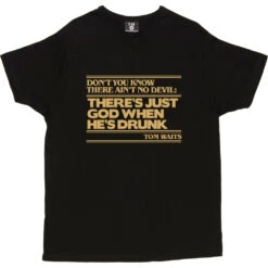 Tom Waits "No Devil" Quote T-Shirt -Tshirt Store tom waits no devil tshirt black mens v neck tshirt