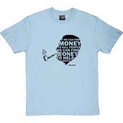 Tony Benn "Money" Quote T-Shirt -Tshirt Store tony benn money tshirt skybluetshirt