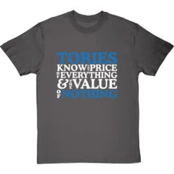Tories Know The Price Of Everything And The Value Of Nothing T-Shirt -Tshirt Store tories know the price of everything tshirt 2 charcoaltshirt