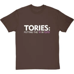 Tories: Putting The 'N' In 'Cuts' T-Shirt -Tshirt Store tories putting the n in cuts tshirt 178 hazelnuttshirt