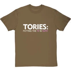 Tories: Putting The 'N' In 'Cuts' T-Shirt -Tshirt Store tories putting the n in cuts tshirt 178 olivetshirt