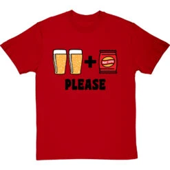 Two Pints Of Lager And A Packet Of Crisps, Please T-Shirt -Tshirt Store two pints of lager and apacket of crisps please tshirt 1 redtshirt