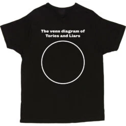 The Venn Diagram Of Tories And Liars T-Shirt -Tshirt Store venn diagram of tories and liars tshirt 2 black mens v neck tshirt