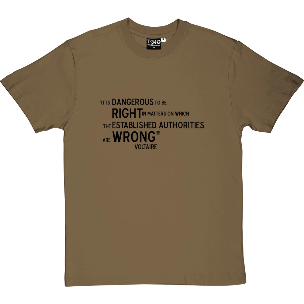 Voltaire "Right And Wrong" Quote T-Shirt 17 Voltaire "Right And Wrong" Quote T-Shirt - Image 17