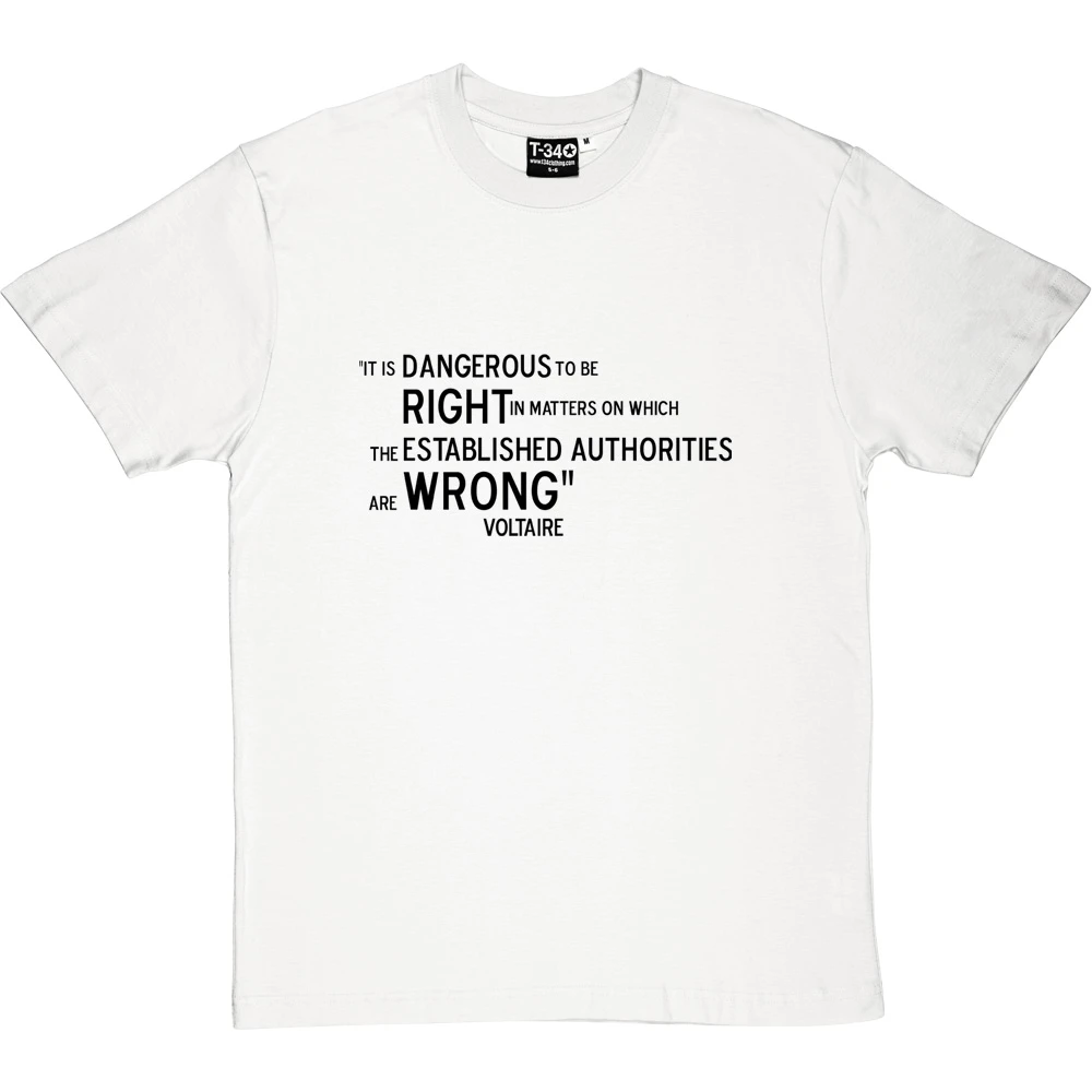 Voltaire "Right And Wrong" Quote T-Shirt 14 Voltaire "Right And Wrong" Quote T-Shirt - Image 14