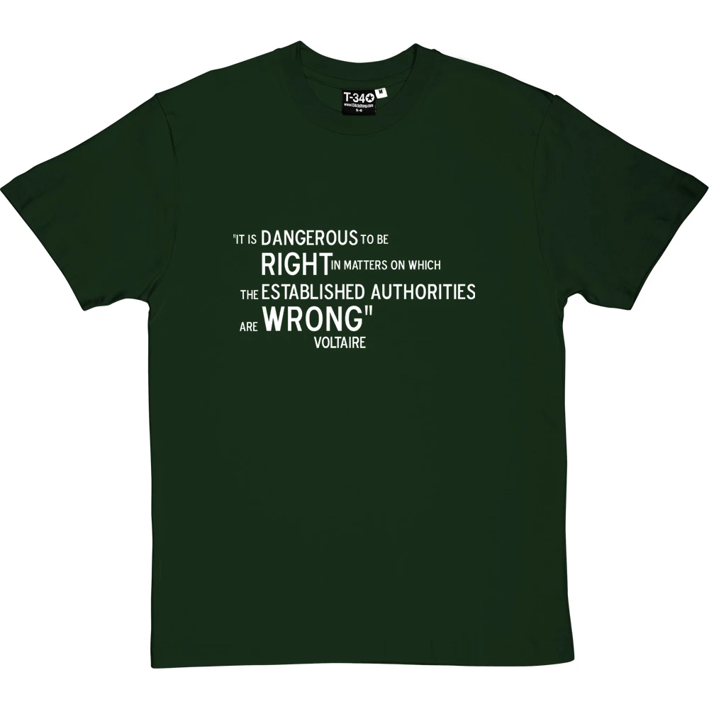 Voltaire "Right And Wrong" Quote T-Shirt 20 Voltaire "Right And Wrong" Quote T-Shirt - Image 20