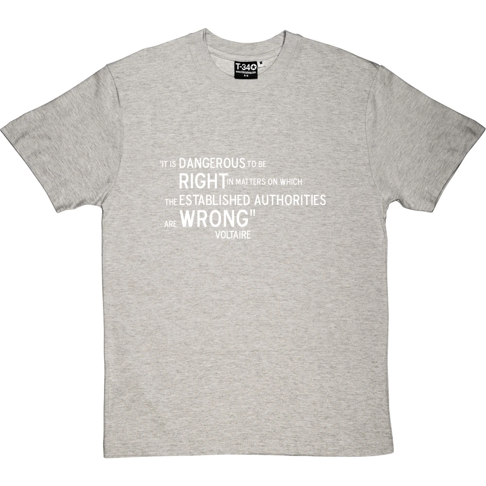 Voltaire "Right And Wrong" Quote T-Shirt 16 Voltaire "Right And Wrong" Quote T-Shirt - Image 16