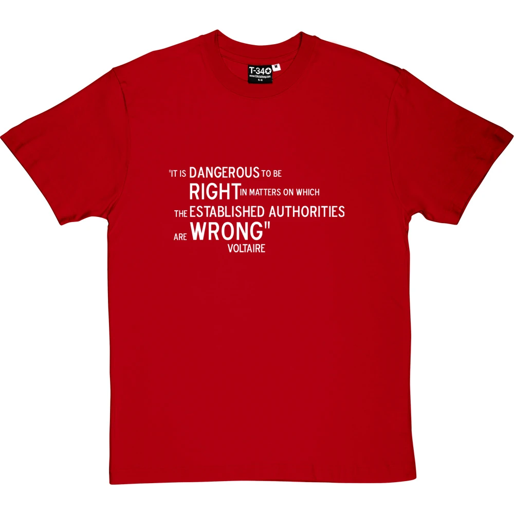 Voltaire "Right And Wrong" Quote T-Shirt 13 Voltaire "Right And Wrong" Quote T-Shirt - Image 13