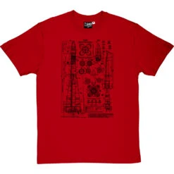 Vostok Diagram T-Shirt -Tshirt Store vostok 1 diagram tshirt 1 redtshirt