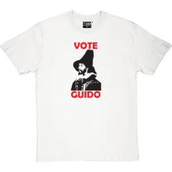 Guy Fawkes "Vote Guido" T-Shirt -Tshirt Store voteguido whitetshirt