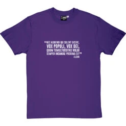Nec Audiendi Qui Solent Dicere, Vox Populi, Vox Dei T-Shirt -Tshirt Store vox populi tshirt 2 purpletshirt