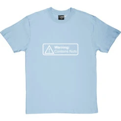 Warning: Contains Nuts T-Shirt -Tshirt Store warningcontainsnuts 2 skybluetshirt