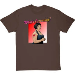 Nessa Jenkins: "What's Occurring?" T-Shirt -Tshirt Store whats occurring tshirt hazelnuttshirt